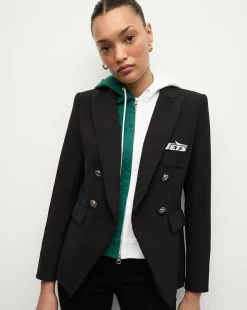 New York Jets Dickey Jacket in Black/Silver>Veronica Beard New