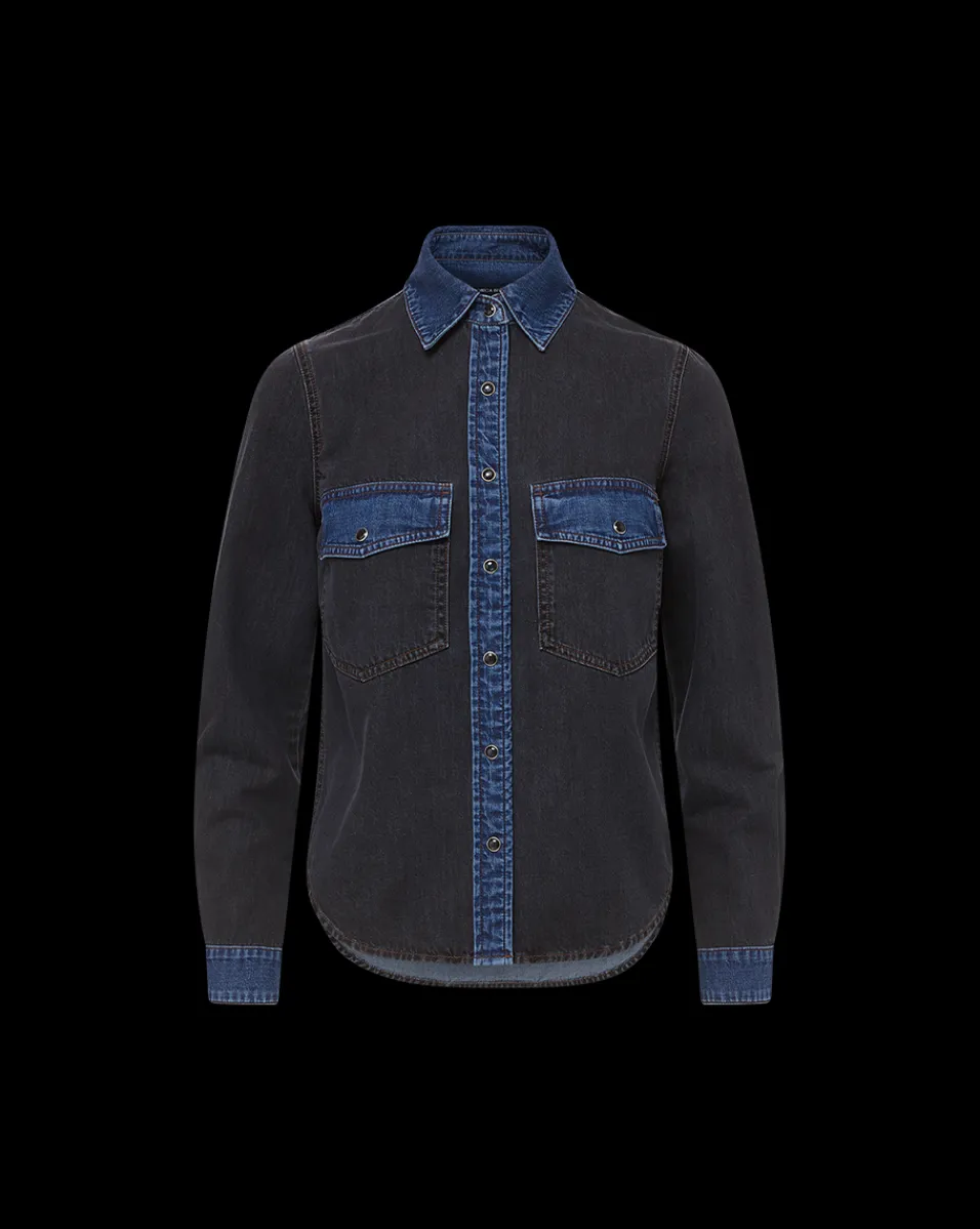 Noah Shirt Colorblock in Blue Star Colorblock>Veronica Beard Online