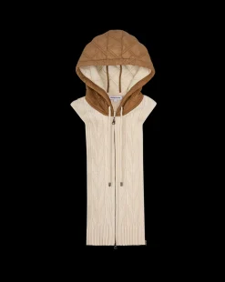 Orine Quilted Hoodie Dickey in Ivory & Brown><noscript><img width=