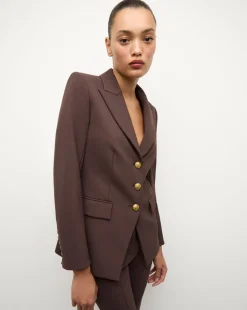 Orlane Dickey Jacket in Dark Chocolate>Veronica Beard Sale