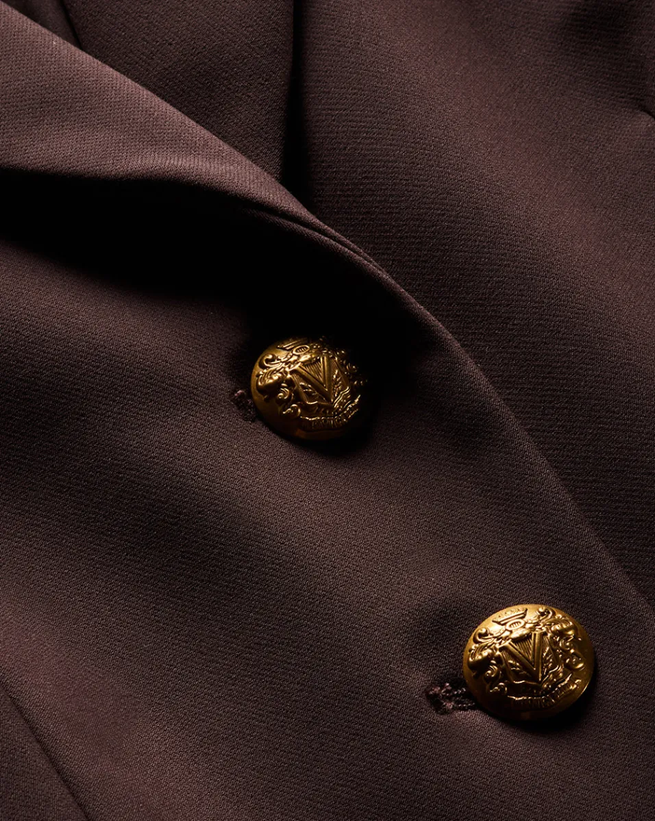 Orlane Dickey Jacket in Dark Chocolate>Veronica Beard Sale