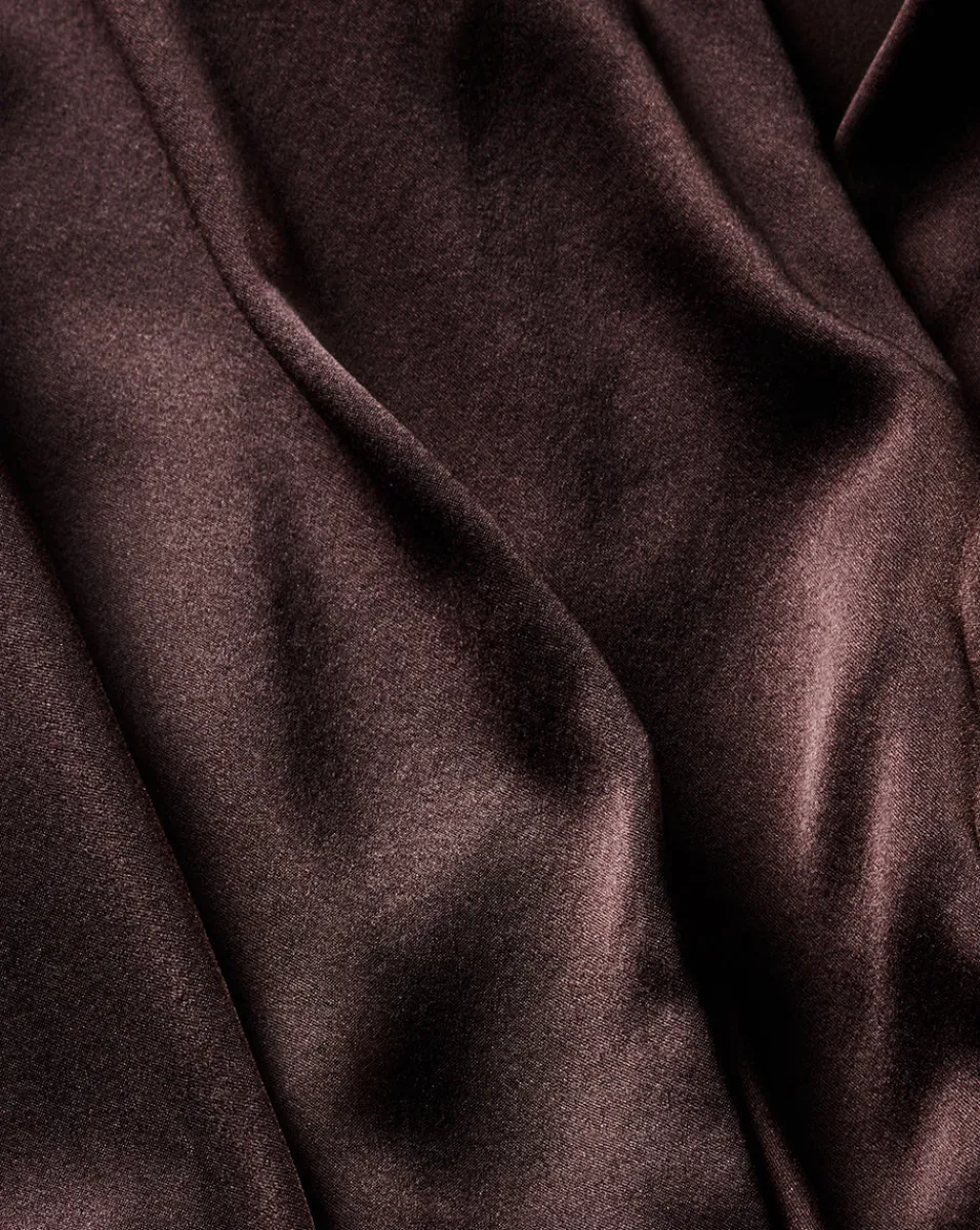 Otis Silk Dress in Dark Chocolate>Veronica Beard Outlet