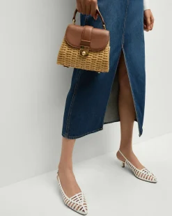 Patricia Denim Maxi Skirt in Blue Denim>Veronica Beard