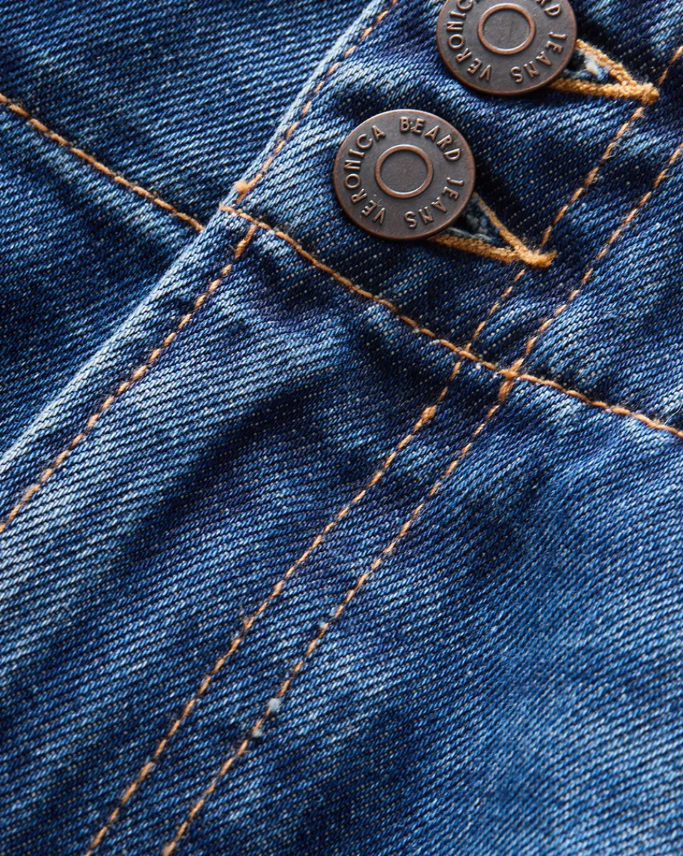 Patricia Denim Maxi Skirt in Blue Denim>Veronica Beard