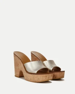 Paulita Metallic Wedge Sandal>Veronica Beard Outlet