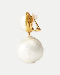 Pearl 2 Drop Earring | Clip Backing in><noscript><img width=