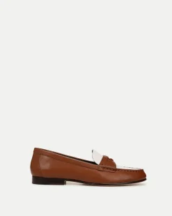 Penny Leather Loafer in>Veronica Beard Hot
