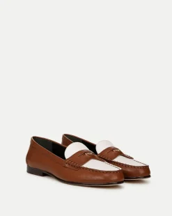 Penny Leather Loafer in>Veronica Beard Hot