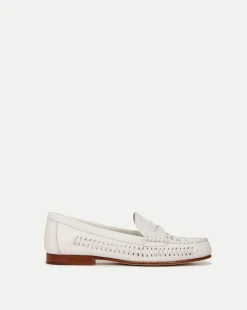Penny Woven Leather Loafer>Veronica Beard New