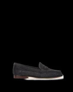 Penny Woven Suede Loafer><noscript><img width=