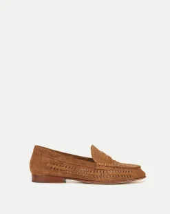 Penny Woven Suede Loafer>Veronica Beard New