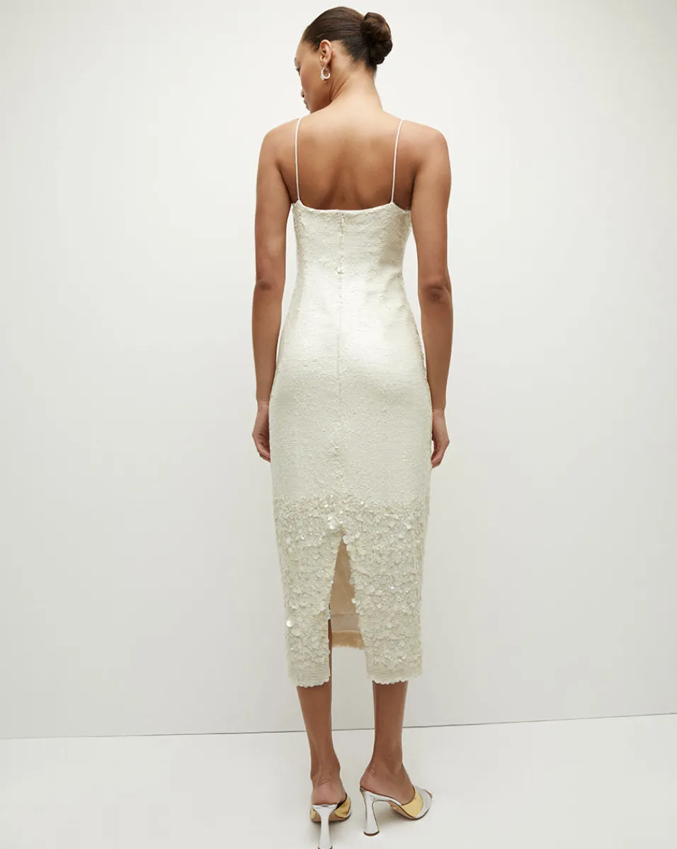 Perla Sequin Midi Slip Dress>Veronica Beard Sale