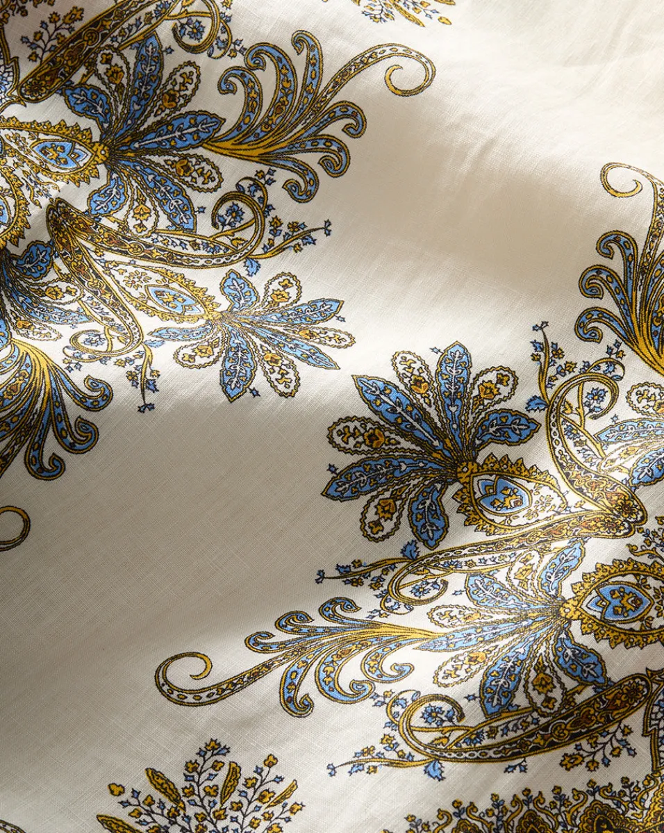 Petra Linen Maxi Dress in Cream & Red>Veronica Beard Best