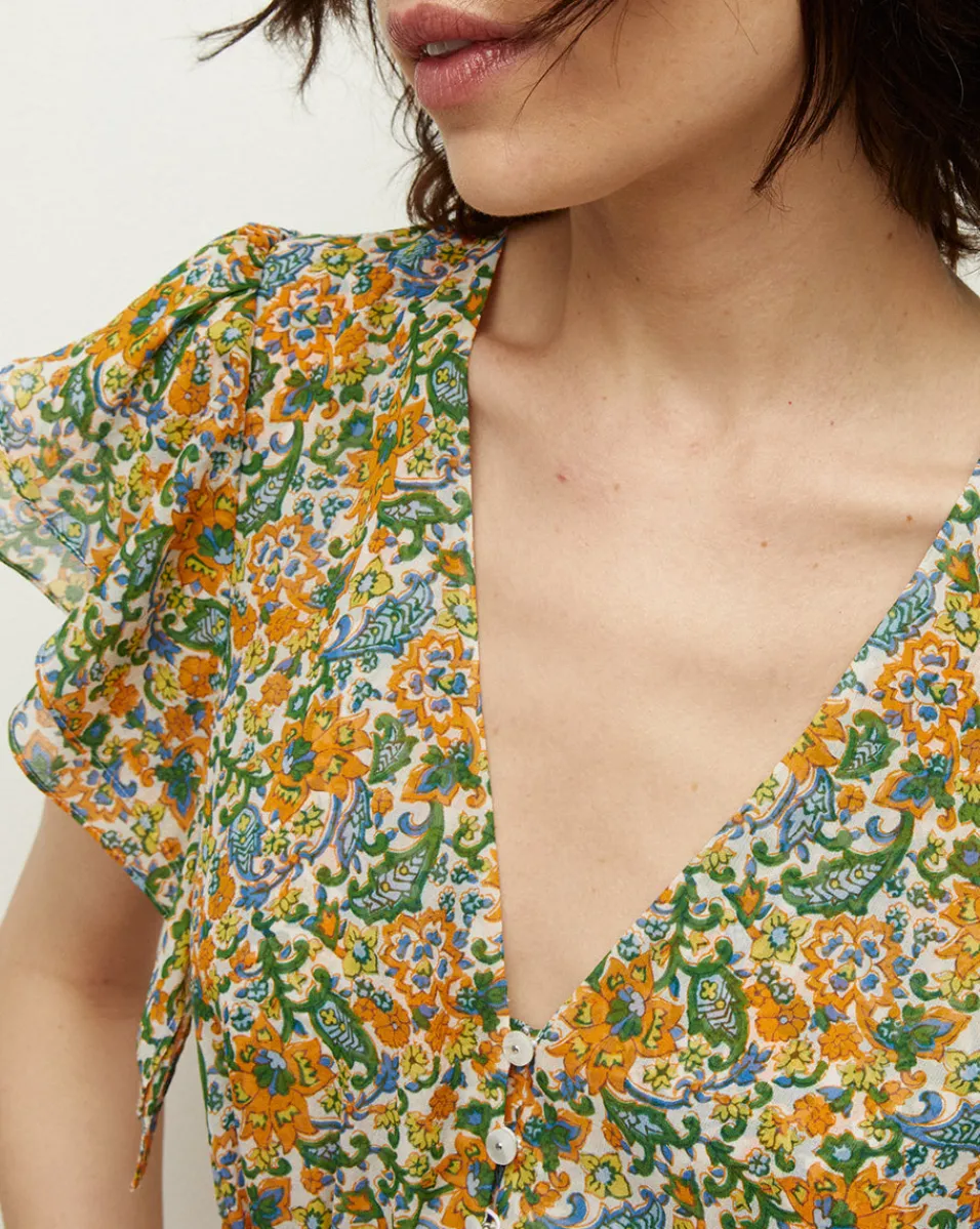 Polly Floral Top>Veronica Beard Outlet