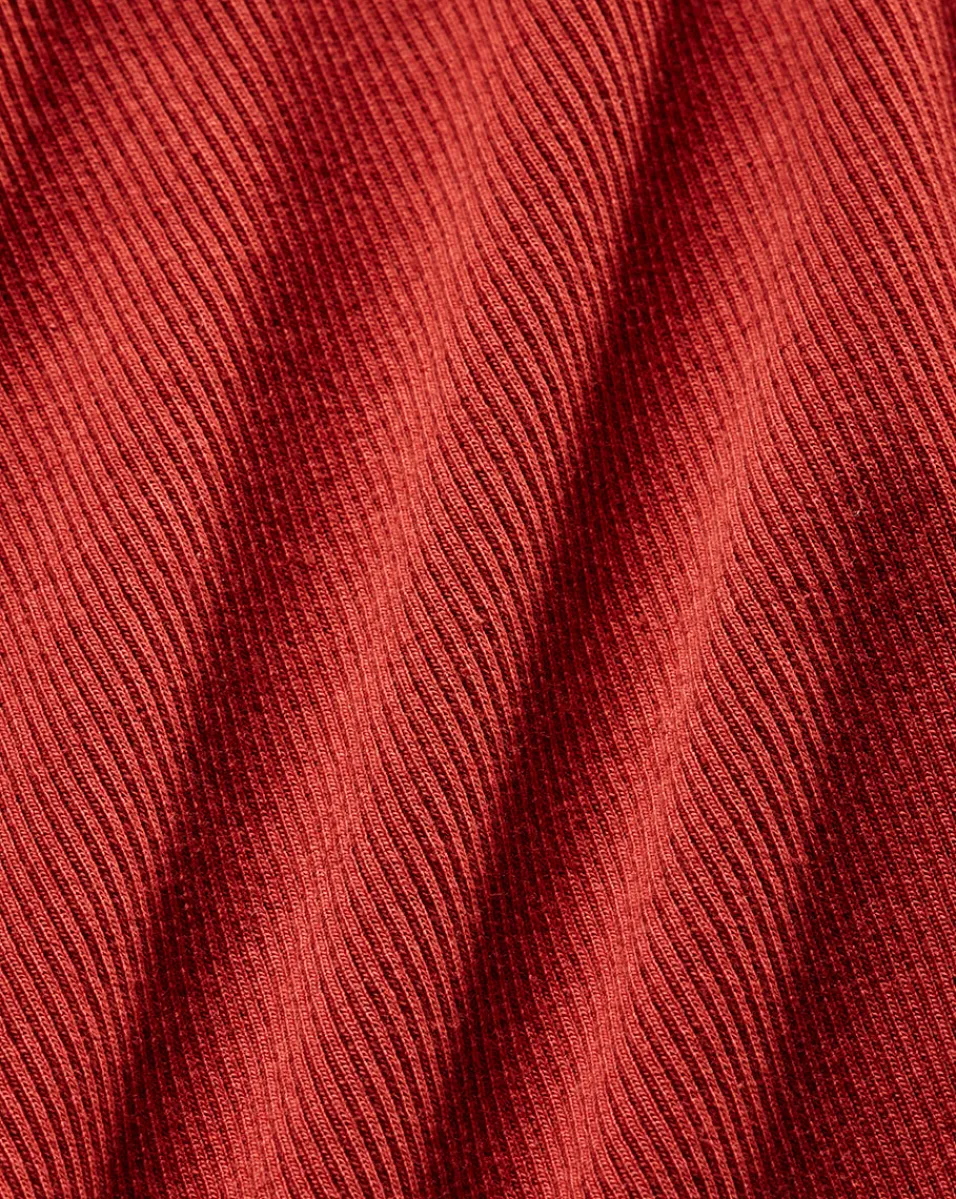 Pruitt Ribbed Tee in Brick Red>Veronica Beard Discount