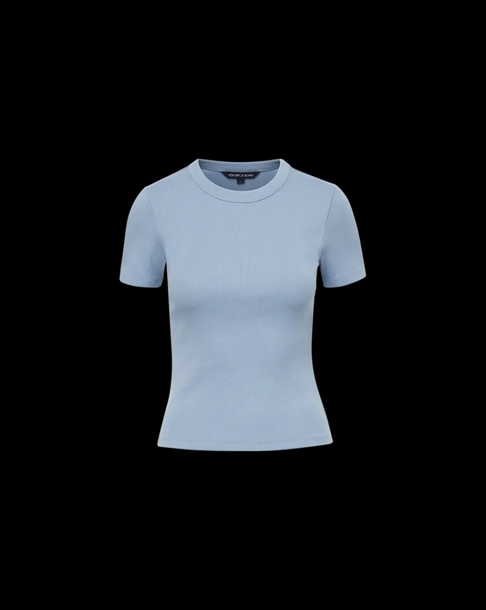 Pruitt Tee in Smoke Blue>Veronica Beard