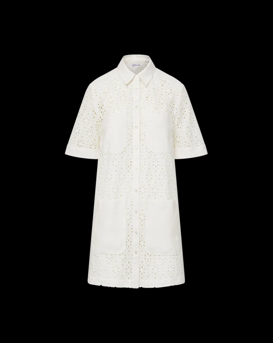 Rafaela Cotton Eyelet Shirtdress in>Veronica Beard Discount