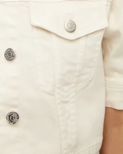 Raina Short-Sleeved Denim Jacket in>Veronica Beard Online