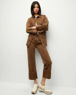 Ramone Denim Chore Jacket in Brown>Veronica Beard Online