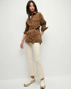 Ramone Denim Chore Jacket in Brown><noscript><img width=