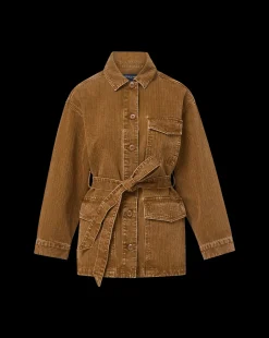 Ramone Denim Chore Jacket in Brown><noscript><img width=