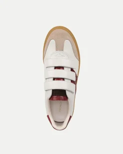 Reagan Velcro Sneaker in White & Red><noscript><img width=