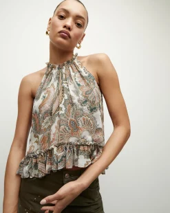 Renee Silk Paisley Halter Top>Veronica Beard Hot