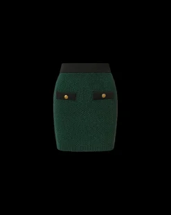 Rivka Tweed Skirt in Dark Green & Black><noscript><img width=