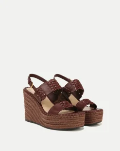Riya Raffia Wedge Sandal in>Veronica Beard