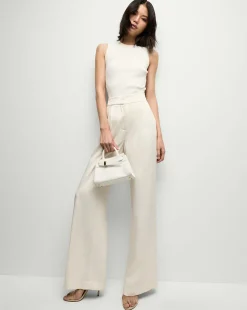 Robinne Wide-Leg Pants in Cream>Veronica Beard Hot