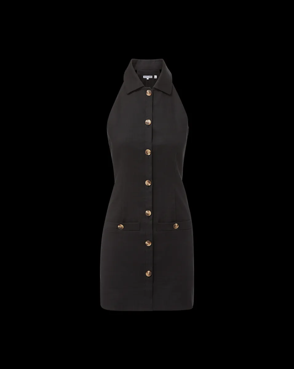 Roxanne Stretch-Linen Shirtdress in>Veronica Beard Clearance