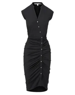 Ruched Shirt Dress by><noscript><img width=
