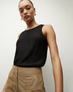 Sabrina Satin Crepe Tank Top>Veronica Beard
