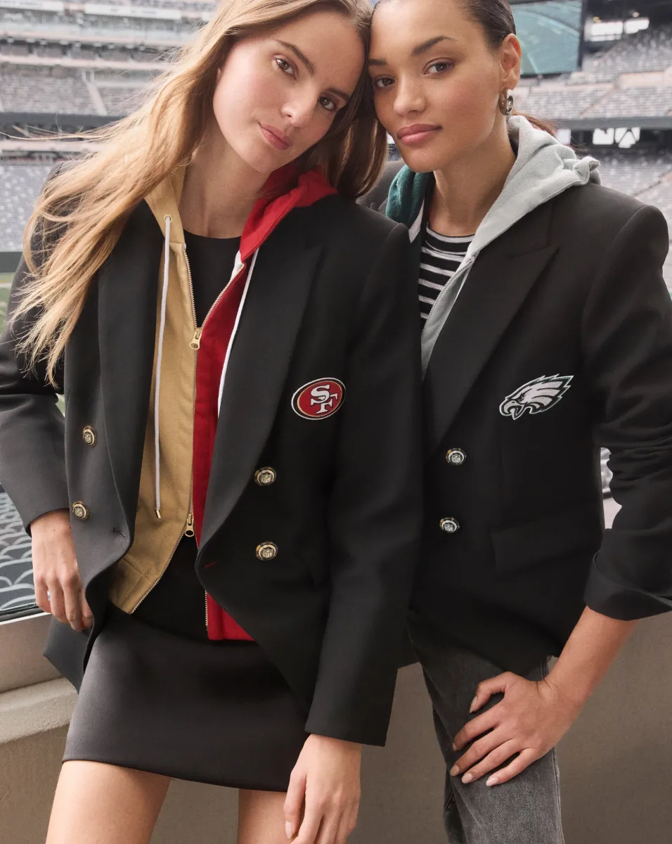 San Francisco 49ers Dickey Jacket in Black/Gold>Veronica Beard