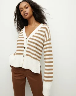 Saylor Cotton Cardigan in>Veronica Beard Hot