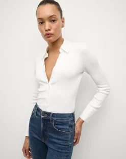 Scottie Button-Down Shirt in>Veronica Beard Sale