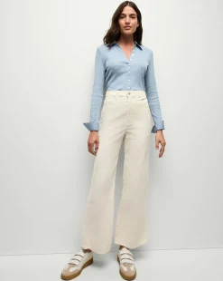 Scottie Button-Down Shirt in Smoke Blue>Veronica Beard Best