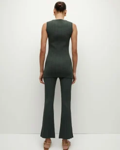 Semma Rib-Knit Tank in Forest Green><noscript><img width=