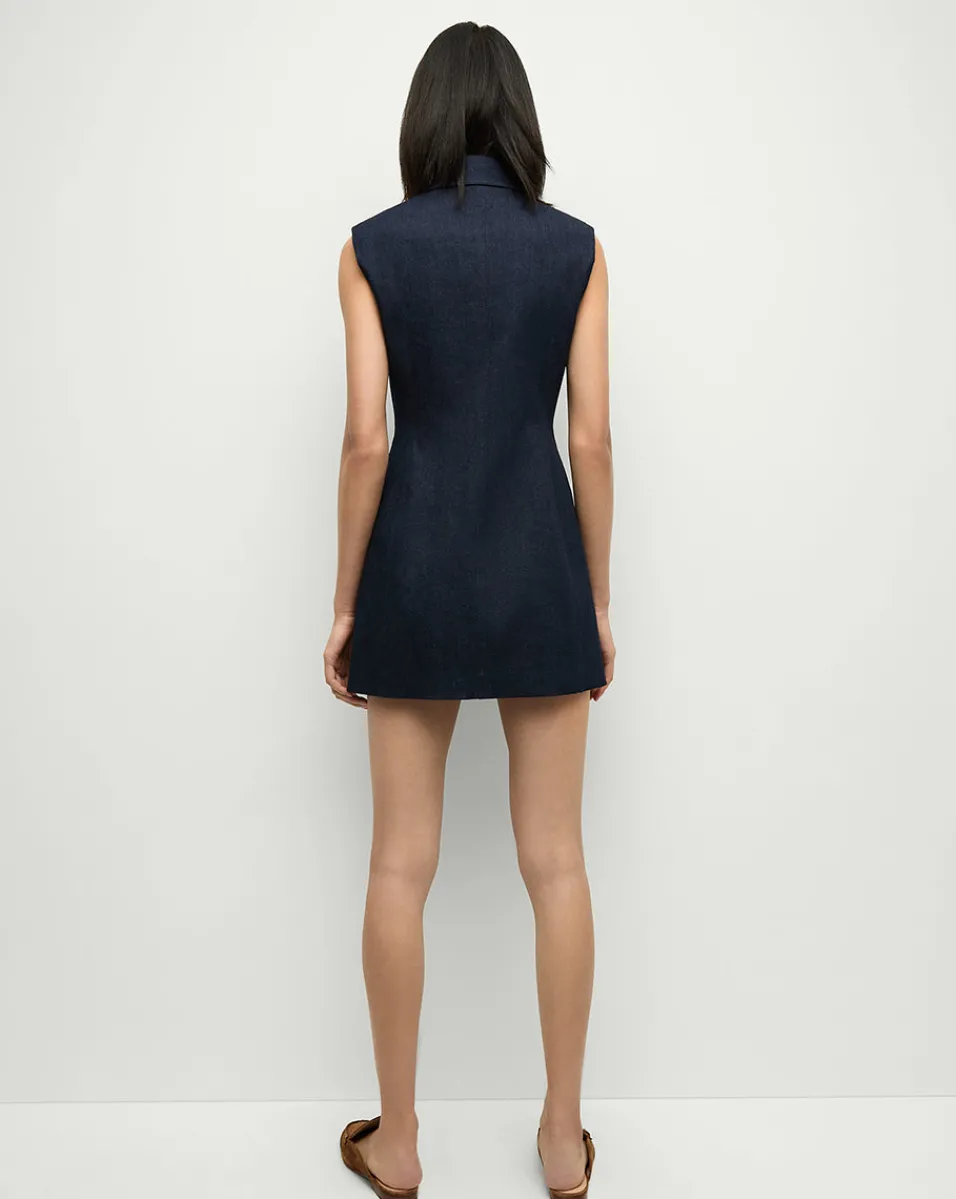 Serina Denim Dress in Dark Oxford>Veronica Beard Clearance