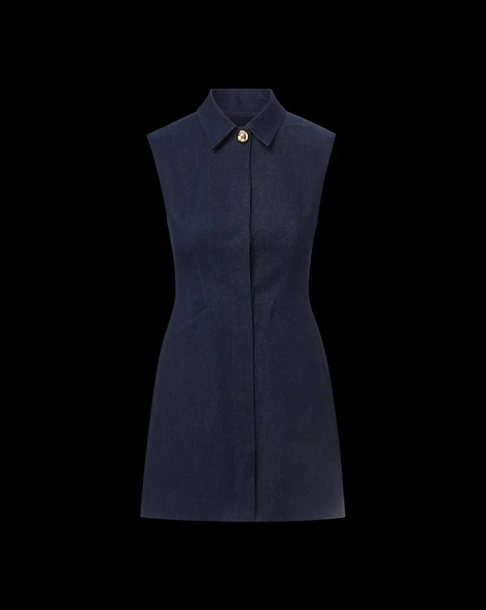 Serina Denim Dress in Dark Oxford>Veronica Beard Clearance