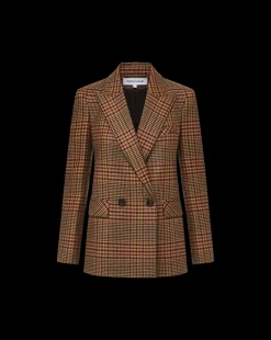 Sevyn Plaid Dickey Jacket in Camel & Black><noscript><img width=