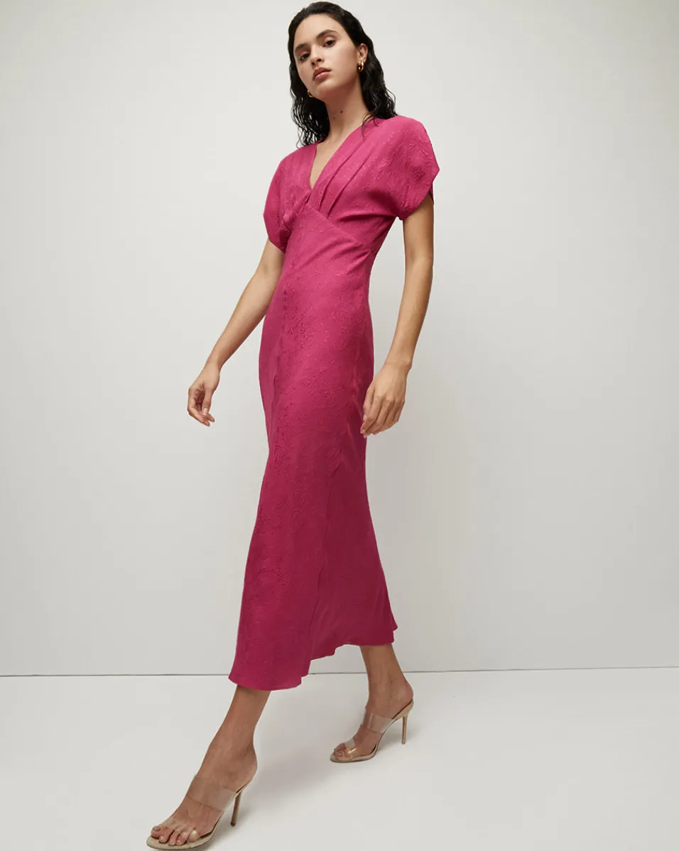 Seymour Silk V-Neck Dress>Veronica Beard Discount
