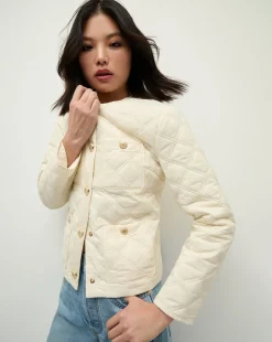 Shalia Quilted Jacket in>Veronica Beard Hot