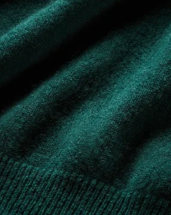 Shana Short Sleeve Cashmere Sweater in Dark Green><noscript><img width=