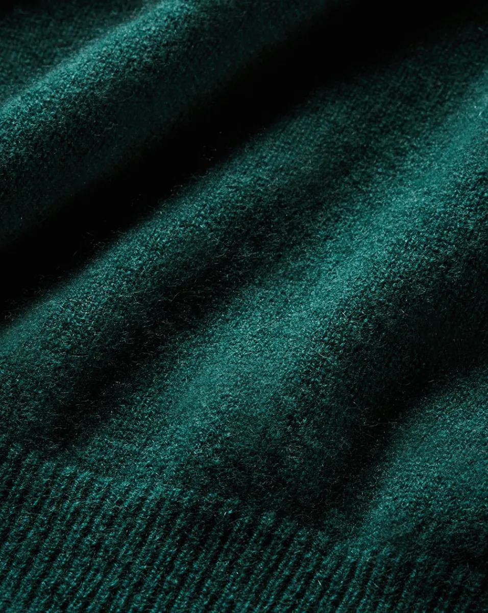 Shana Short Sleeve Cashmere Sweater in Dark Green>Veronica Beard Hot