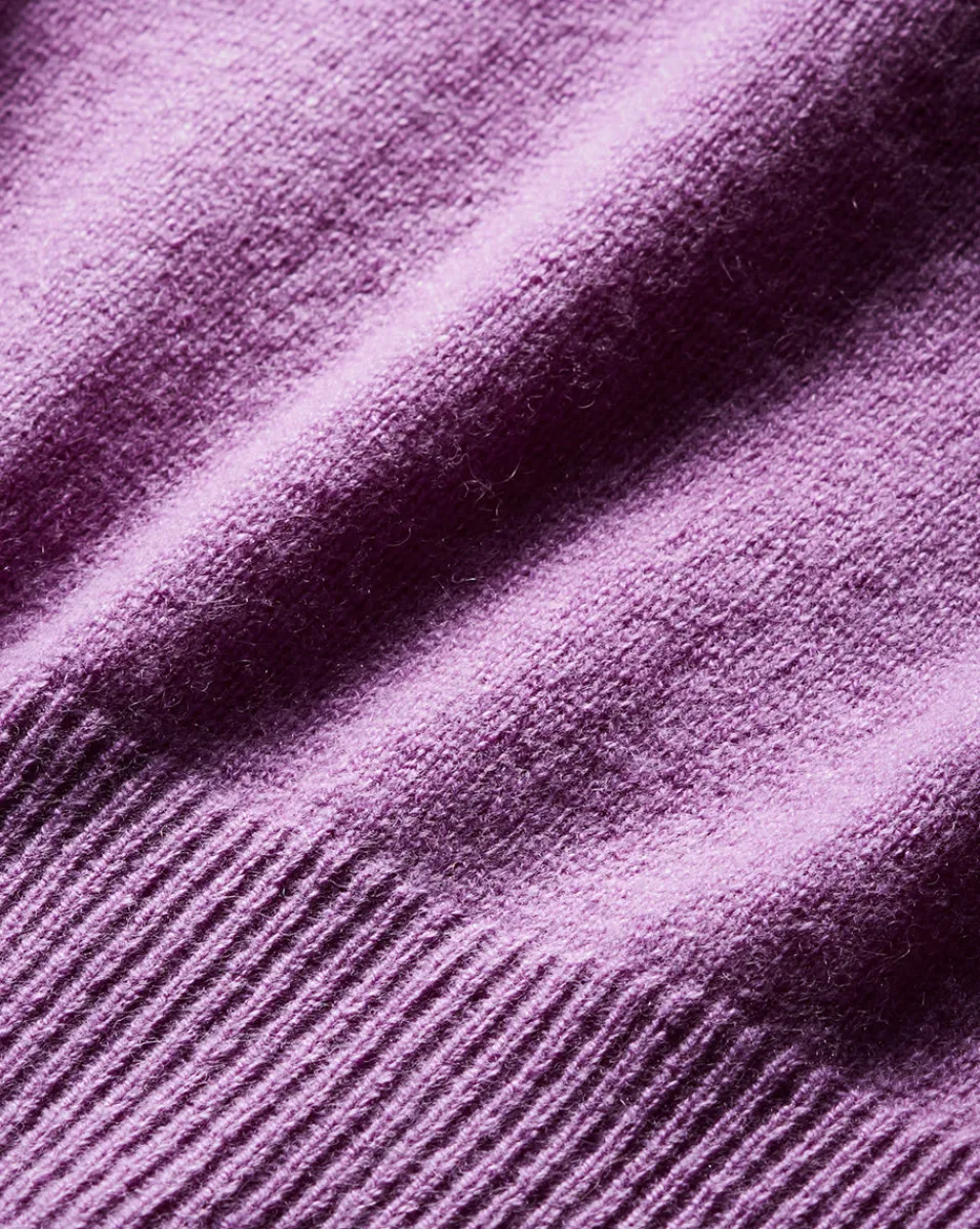 Shana Short Sleeve Cashmere Sweater in Lilac>Veronica Beard New