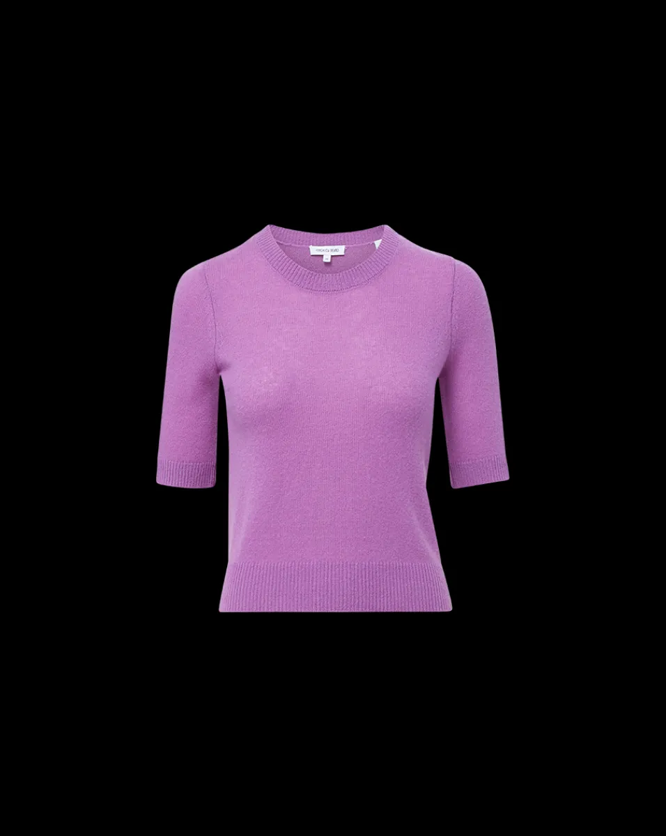 Shana Short Sleeve Cashmere Sweater in Lilac>Veronica Beard New