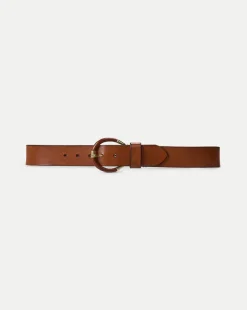 Sibilla Leather Belt in>Veronica Beard Hot