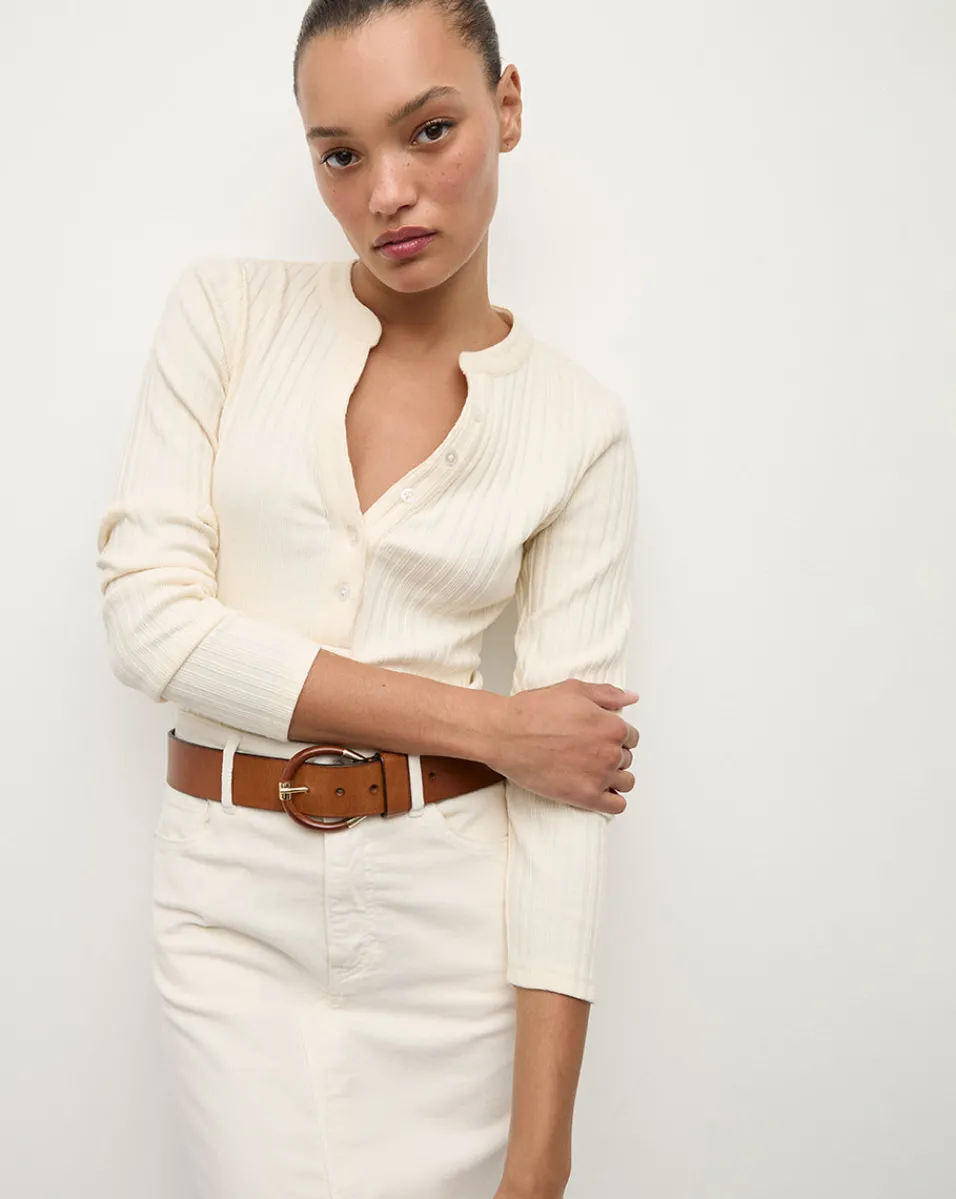 Sibilla Leather Belt in>Veronica Beard Hot