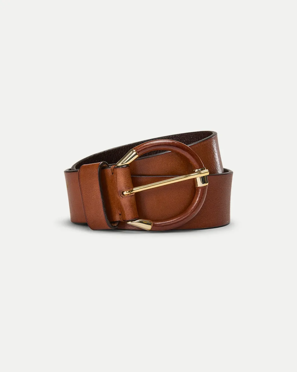 Sibilla Leather Belt in>Veronica Beard Hot